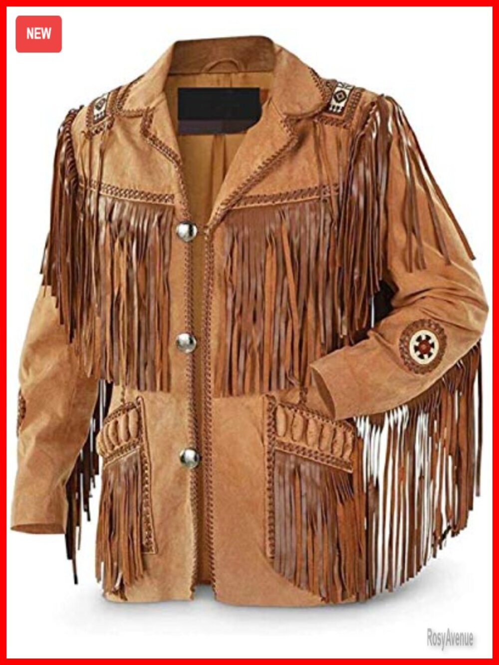 Genuine Suede Fringe Western Jacket Cowgirl Native American